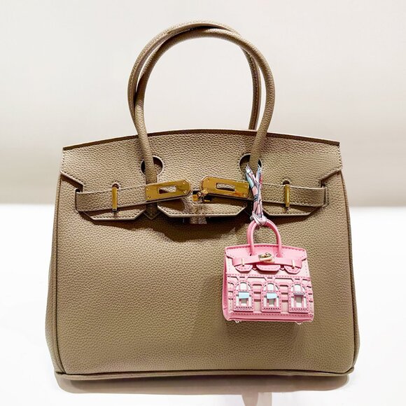 NEW Boutique Mini Handbag Inspo Baby Birkie Purse Charm to Store Ipods Ear Pods - Picture 7 of 10